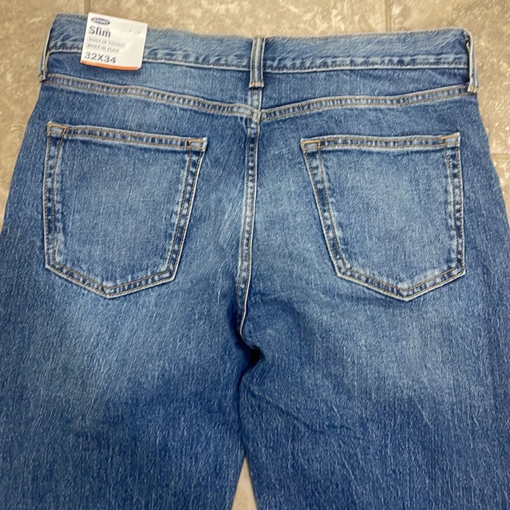 Old Navy Men’s Slim‎ Built-In Flex Rip-and-Repair Jeans Sz 32 x 34